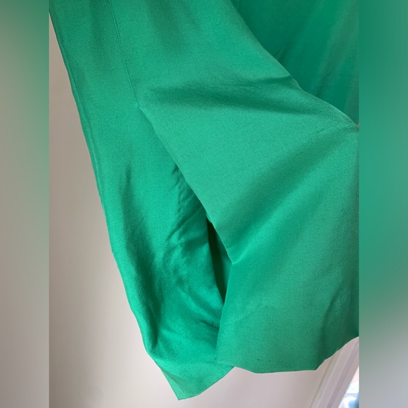 Diane Von Furstenberg Bermuda Shorts Kelly Green Silk - Vintage, Gisi Sz 8 - Picture 3 of 13